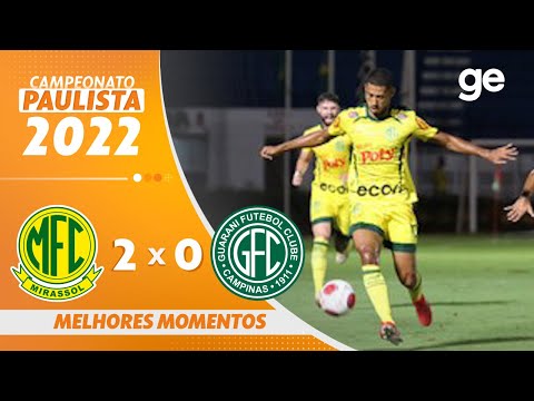 MIRASSOL 2 X 0 GUARANI | MELHORES MOMENTOS | 3ª RODADA PAULISTA 2022 | ge.globo