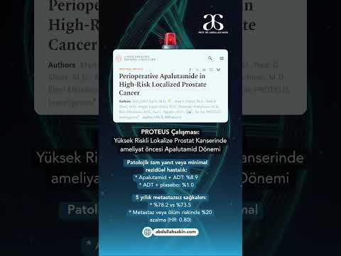 PROTEUS Çalışması: Yüksek Riskli Lokalize Prostat Kanserinde Perioperatif Apalutamid Dönemi