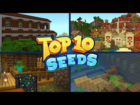 TOP 10 BEST NEW SEEDS For Minecraft Bedrock Edition! (Pocket Edition, Xbox, PS4, Switch & W10)