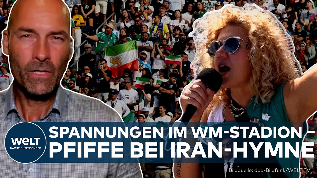 IRAN BEI DER WM 2026: Hymne von Pfiffen übertönt – Streit um verbotene Fahnen im Stadion