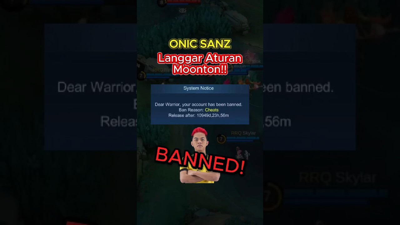 ONIC SANZ VIOLATED A RULE SERIOUSLY!!?? THE CONSEQUENCES... #mobilelegends #mlbb #mpl #onic #sanz...