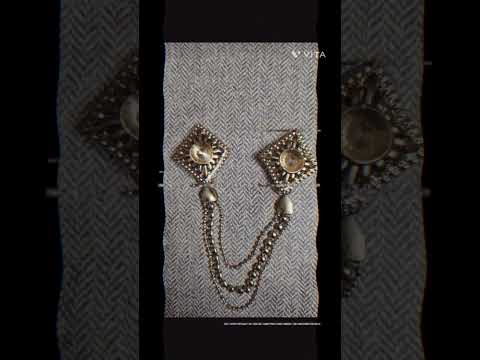 Golden and red unisex flower coat brooch