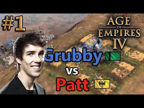 Age of Empires IV - Replay-Cast #1 - Grubby (Delhi) vs Patt (HRR/HRE) [Deutsch]