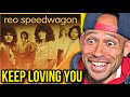 Rapper FIRST time REACTION to REO Speedwagon - Keep on Loving You !! He looks like Rob Dyrdek...