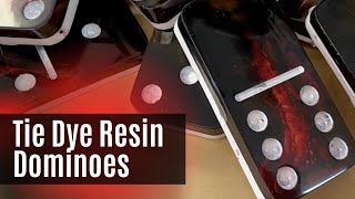 Tie Dye 2 Ways Resin Dominoes with Alcohol Ink