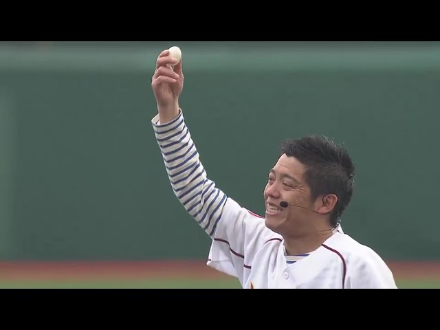 【始球式】高校野球大好き芸人・かみじょうたけしさんが始球式!! 2017/4/12 E-L