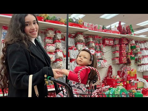 VAMOS DE COMPRAS NAVIDEÑAS CON MI REBORN TODDLER NASHLY DANAI ( COMPRAMOS LOS REGALOS Y DECORACIÓN )