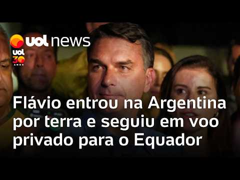 Flávio entrou na Argentina por terra e seguiu em voo privado ao Equador; entenda fuga para os EUA