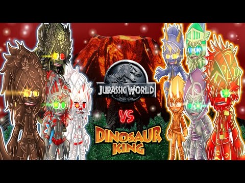 Dino's React to Jurassic World vs Dinosaur King (Animation) || Gacha ciub|nebula ||