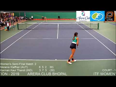 Karman Kaur Thandi vs Melanie Klaffner - ITF $25K Bhopal Semfinals Highlights