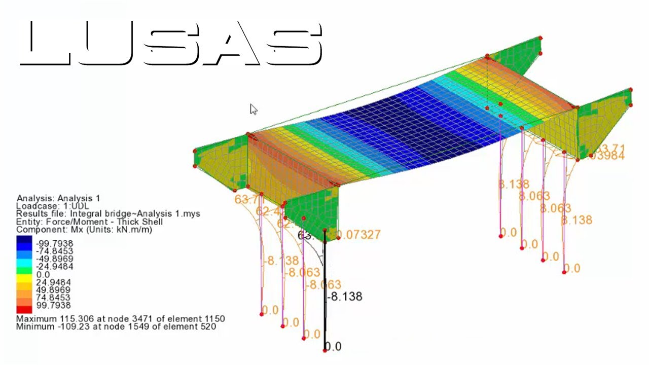 LUSAS saved views, results extraction and reporting