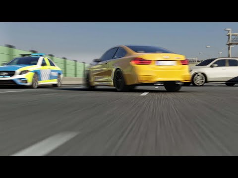 Police Chase Scene in Blender