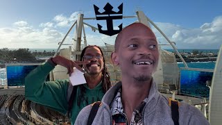 We Boarded Allure of the Seas! | Boardwalk Balcony Room Tour & Ice Skating Show