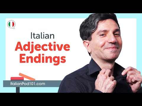 Italian Adjective for Absoulte Beginners - Endings