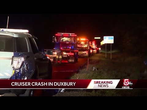 Cruiser involved in crash in Duxbury