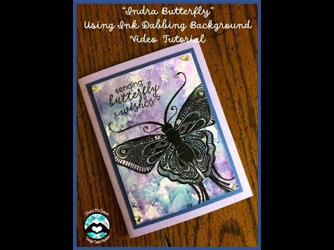 "Indra Butterfly Using Ink Dabbing Background" Video Tutorial