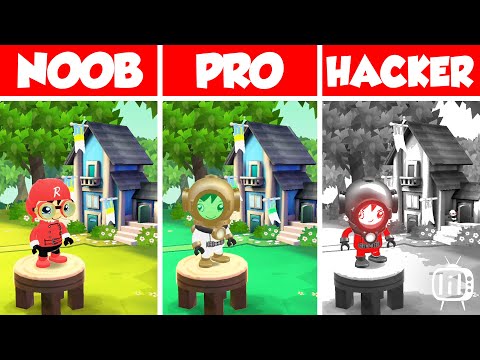 NOOB vs PRO vs HACKER - Tag with Ryan black and white world | android ios gameplay 1080p landscape
