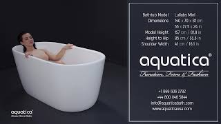 Aquatica Lullaby-Mini-Wht Freestanding Solid Surface Bathtub