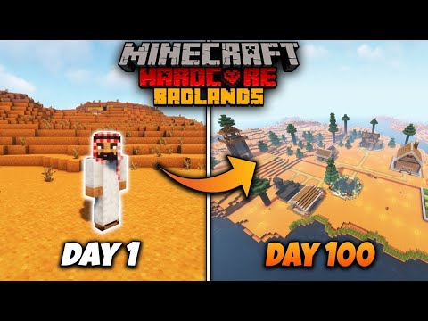 ANGRY OP - I SURVIVED 100 DAYS BADLANDS ONLY WORLD 🌍 IN MINECRAFT HARDCORE (HINDI)