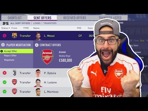 OMG MESSI TO ARSENAL! HE SAID YES! FIFA 18 Career Mode ARSENAL #15