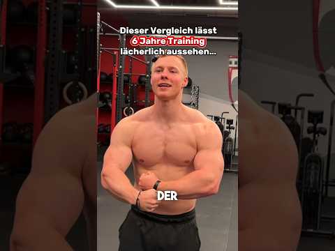 Dieser Vergleich lässt 6 Jahre Training schlecht aussehen… #gym #training #bodybuilding #riese