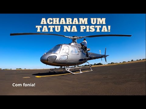 Taking off from Araxá MG and landing at Uberaba MG Airport by Airbus H125 helicopter. Fonia