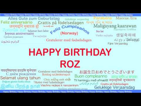 Roz   Languages Idiomas - Happy Birthday