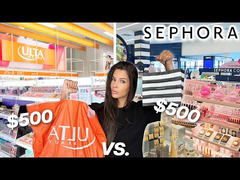 $500 at SEPHORA vs. $500 at ULTA | which is better? shopping spree!