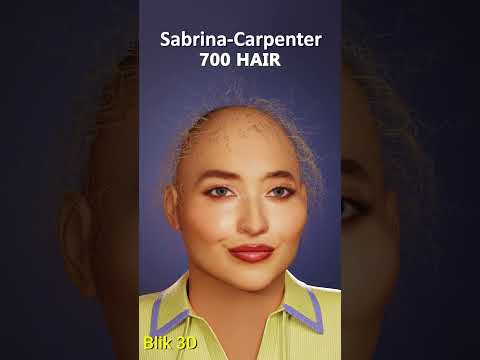 Sabrina Carpenter With Curly Hair #sabrinacarpenter #hair #hairsimulation #3d