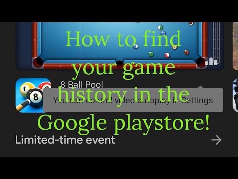 Part of a video titled How to find Games History in Google Playstore! - YouTube