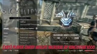 Skyrim SE Xbox One Mods|(XB1) Player Carry Weight Increase