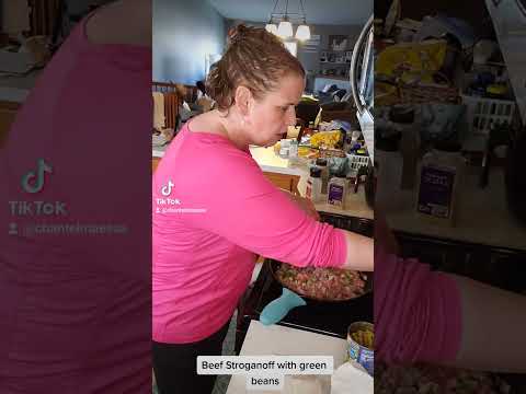 Beef Stroganoff with green beans!