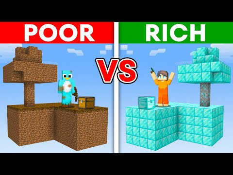 Skyblock Build Challenge: Poor vs Rich