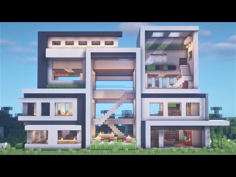 Minecraft: Modern Mansion Tutorial | Architecture Build (#1)