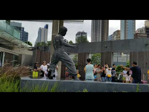 Strolling along Avenue of the stars