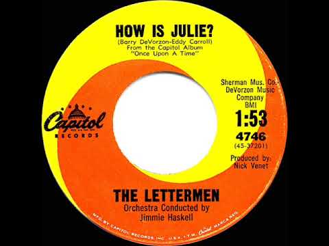 1962 HITS ARCHIVE: How Is Julie? - Lettermen