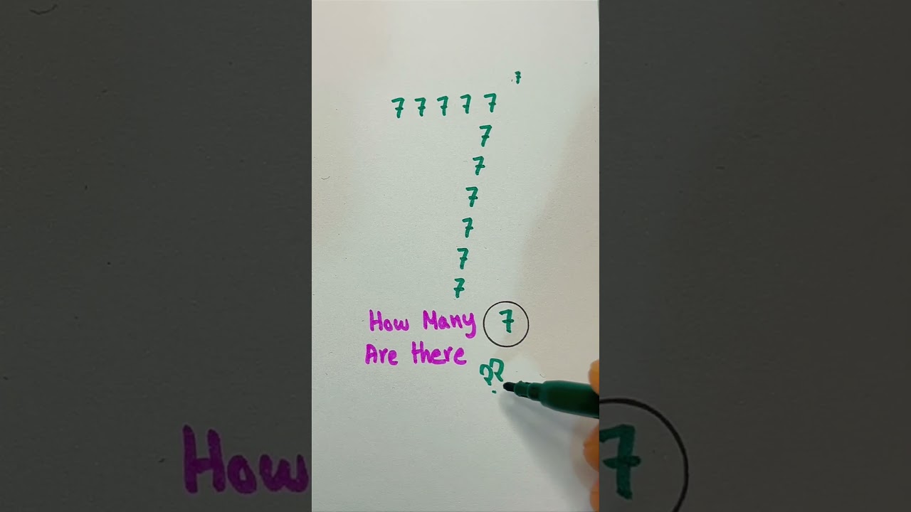 How many 7 are there ? #youtubeshorts #shorts