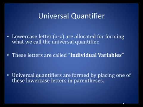 Predicate Logic Symbols and Translations
