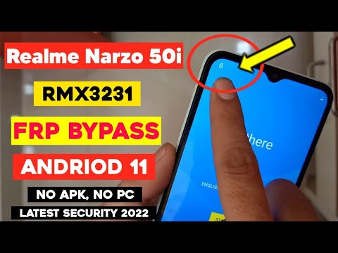 Realme Narzo 50i (RMX3231) Frp Bypass | Narzo 50i Andriod 11 Google Account Remove | New solution