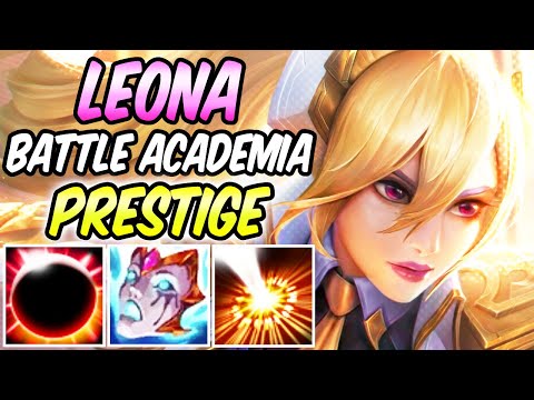PRESTIGE LEONA BATTLE ACADEMIA MID FULL AP GAMEPLAY | New Build & Runes | League of Legends