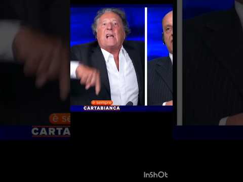 Enzo Iacchetti gets angry live on Carta Bianca about Gaza.