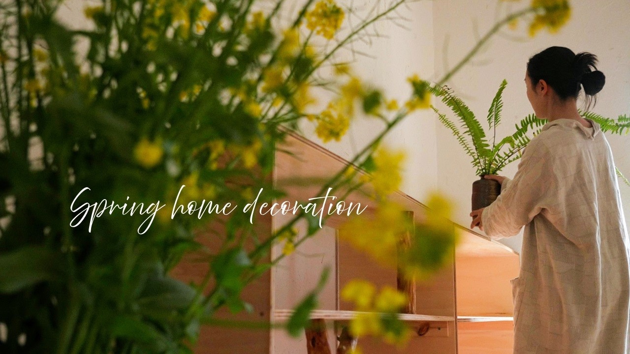 壁を塗って、本棚をつくって、よもぎあんこベーグルをつくります。Slow spring in the cottageside.