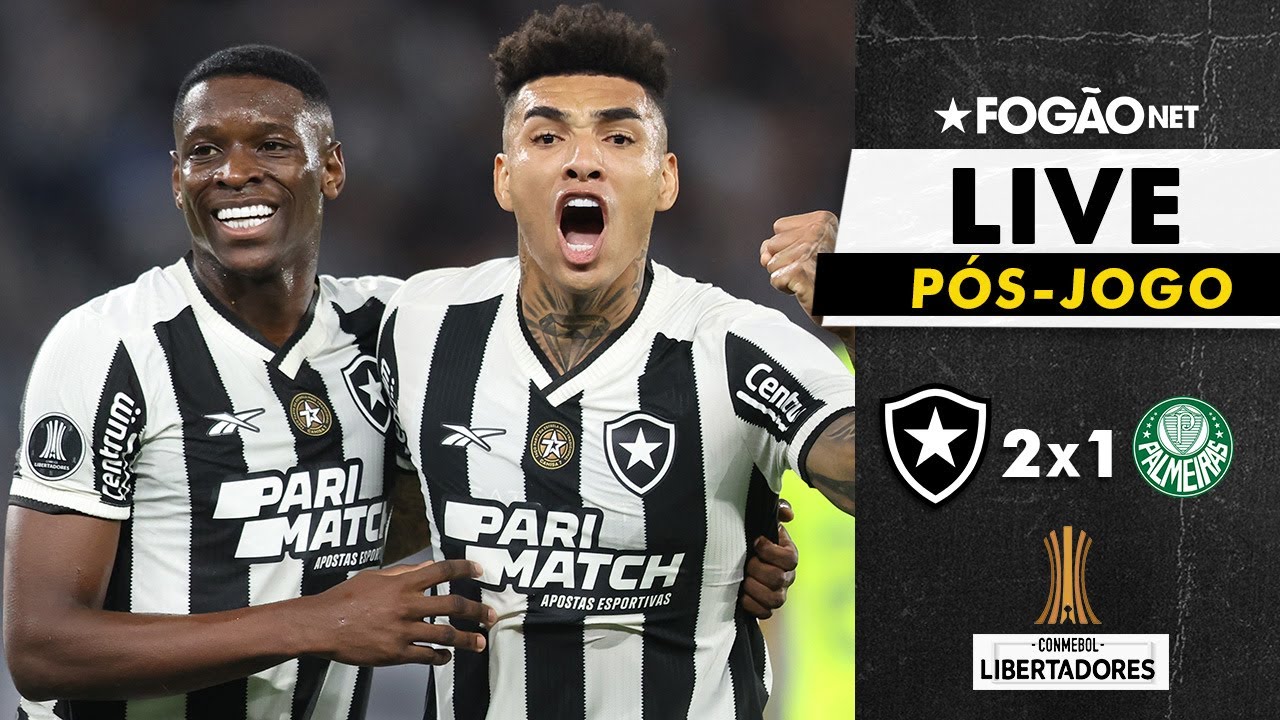 LIVE | Pós-jogo e repercussão da vitória do Botafogo sobre o Palmeiras no jogo de ida das oitavas da Libertadores