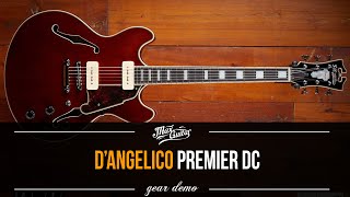Video thumbnail for An affordable hollowbody with P90's! The D'ANGELICO PREMIER DC! by Max Guitar B.V.