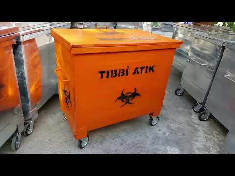 Metal Galvaniz Çöp Konteyneri / Metal Galvanized Garbage Containers