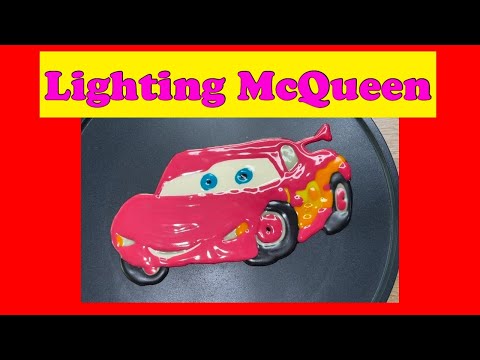 Lightning McQueen, Pancake Art - Car 4, Car 4 Drawing, Car Cartoon, Red Car, Race Cartoon, Pixar Car