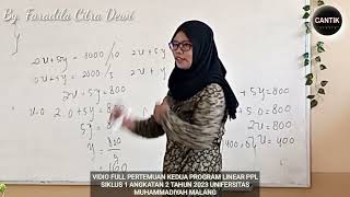 VIDIO FULL PERTEMUAN 2 PROGRAM LINEAR PPL SIKLUS 1 ANGKATAN 2 TAHUN 2023  II UMM