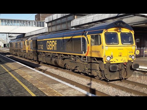 GBRf 66742 'APB Immingham'/66722 'Sir Edward Watkin' pass through Peterborough (21/01/2020)