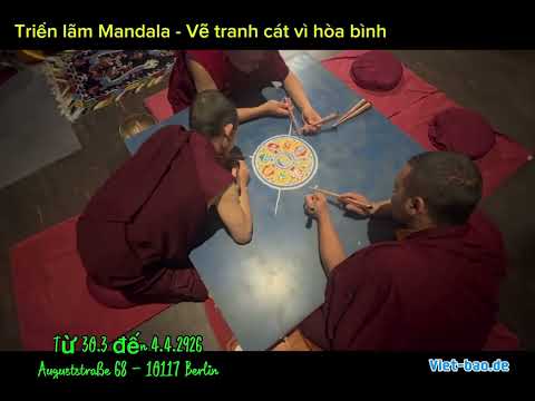 Triển lãm Mandala - Vẽ tranh cát vì hòa bình tại Berlin