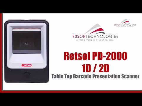 Fixed mount retsol pd 2000 barcode scanner, wired (corded), ...